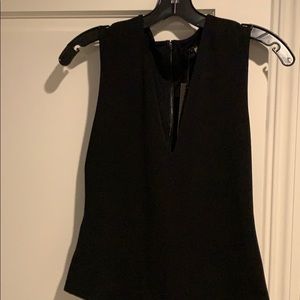 NWT Alice & Olivia black v neck bodysuit-Med